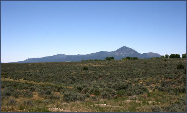 Ute Mountain and sage plain. Photo by Joyce Alexander; copyright Crow Canyon Archaeological Center.