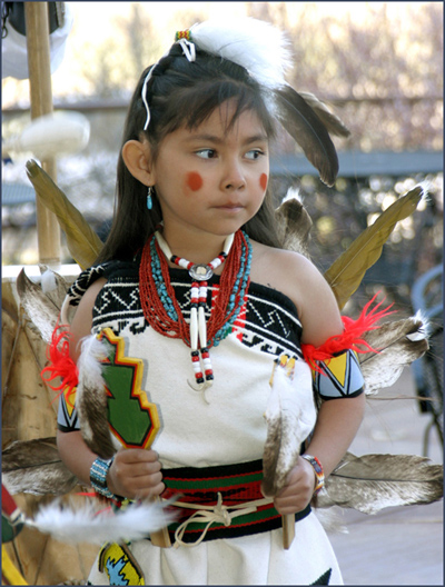 Young Pueblo dancer. Photo by Wendy Mimiaga; copyright Crow Canyon Archaeological Center.