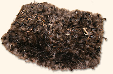 Turkey feather blanket (replica).